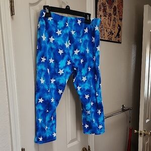 No Boundaries Blue and White Star Leggings